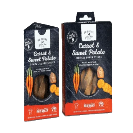 Gryzaki dla psa GO NATIVE Dental carr/potato 150g