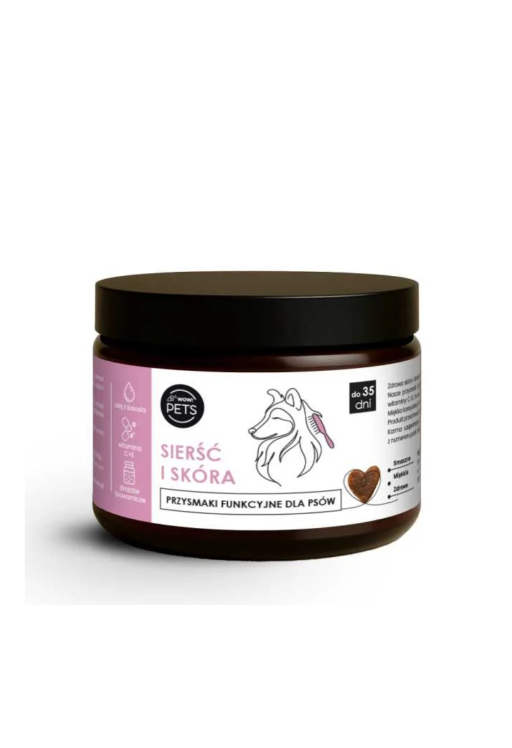 PrzysmakiFunkcyjne WOW!PETS DlaPsów Sierść 100g