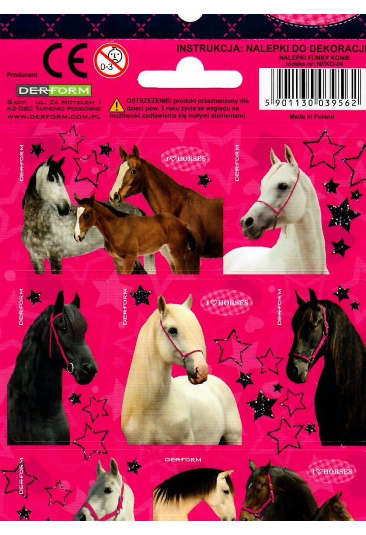 Naklejki DERFORM I Love Horses