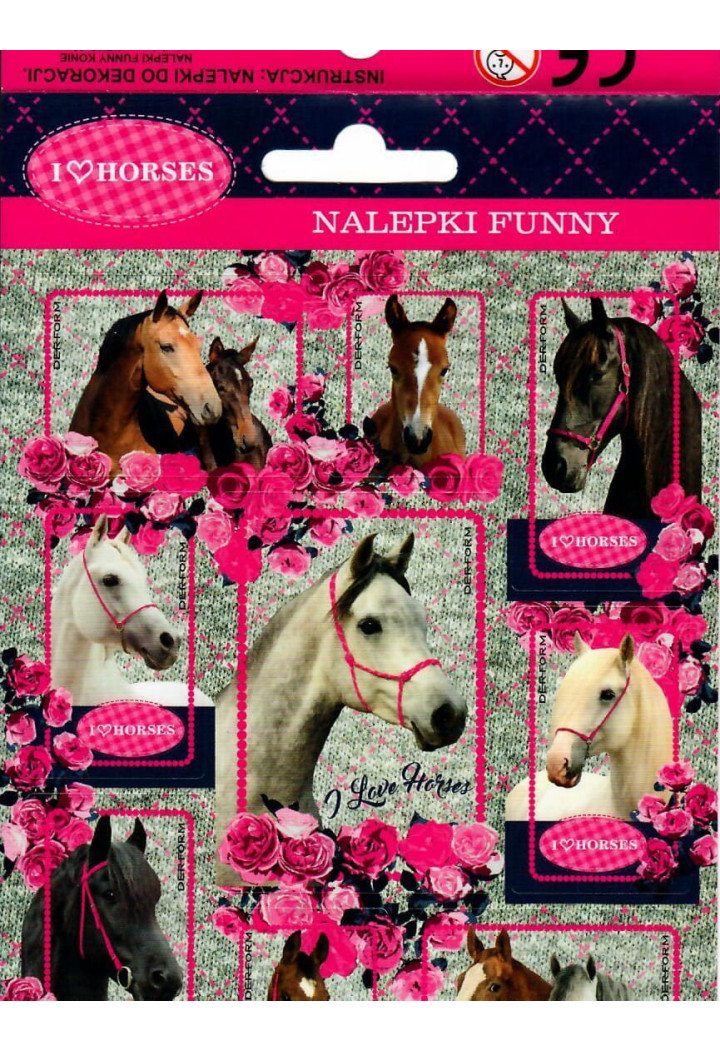 Naklejki DERFORM I Love Horses