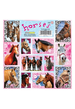 Naklejki DERFORM I Love Horses 16x16