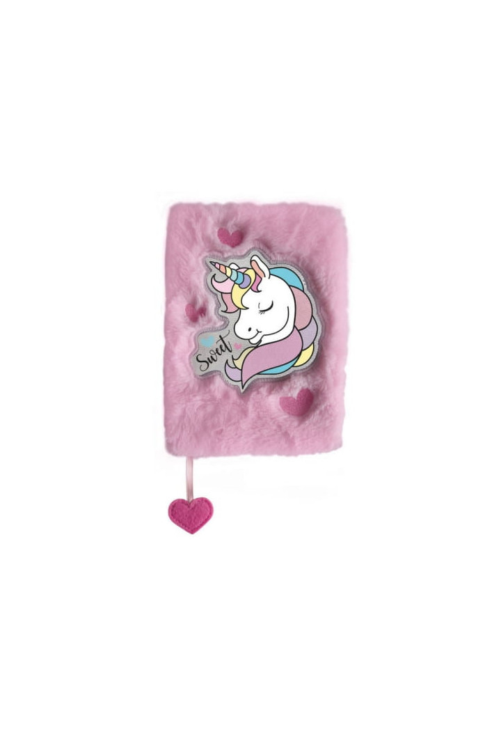 Pamiętnik DERFORM Sweet Unicorn pluszowy A5
