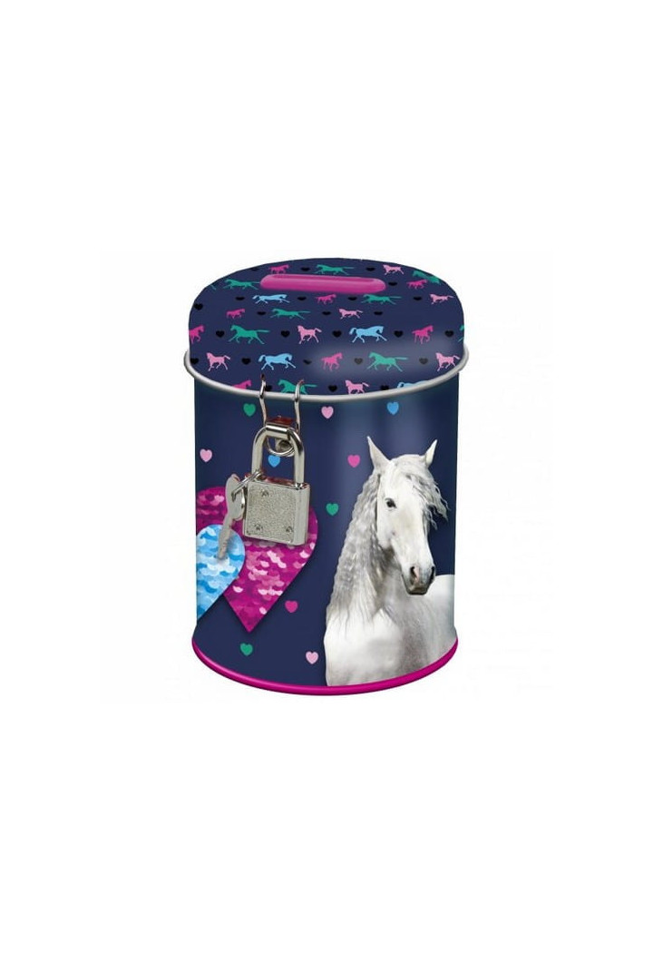 Skarbonka STARPAK I Love Horses 8x11 z kłódką