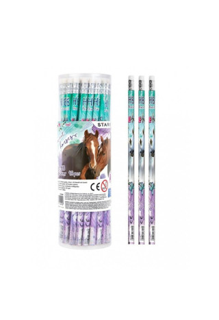 Ołówek z gumką STARPAK Sweet Horses HB
