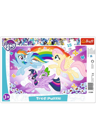 Puzzle TREFL Zabawa kucyków 15 elementów