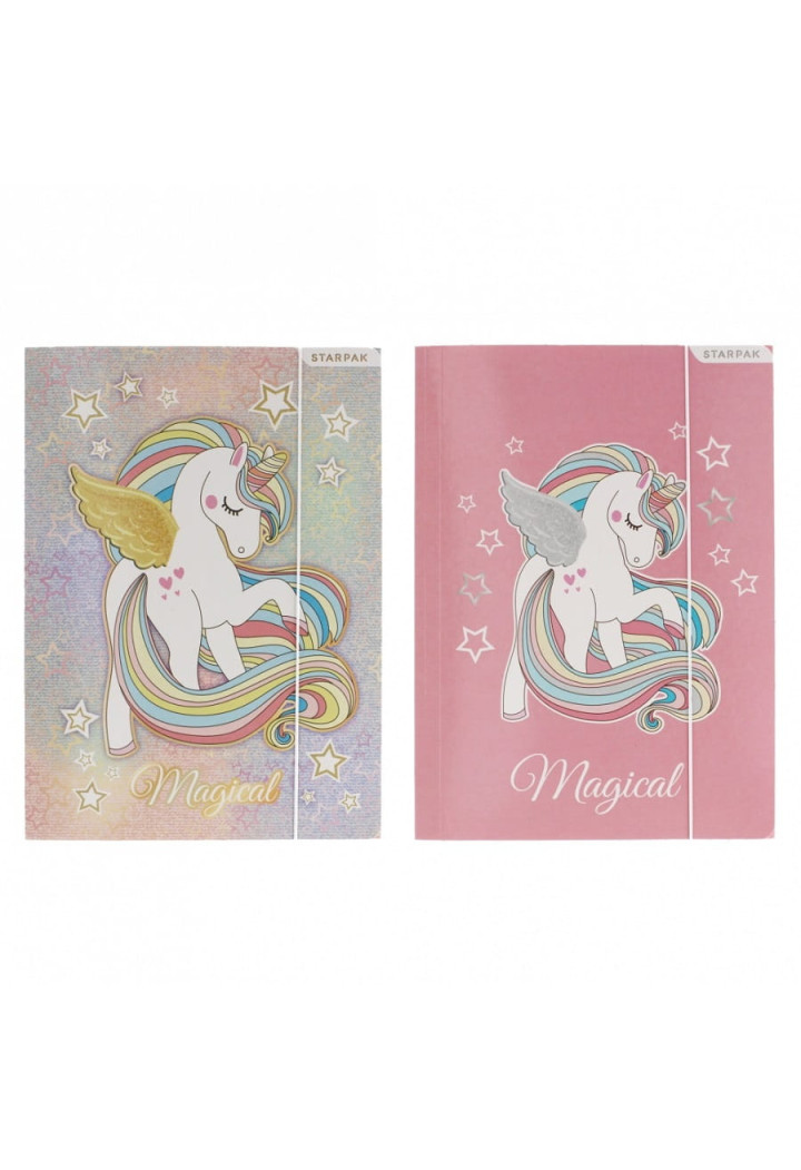 Teczka z gumką STARPAK Magical A4 mix