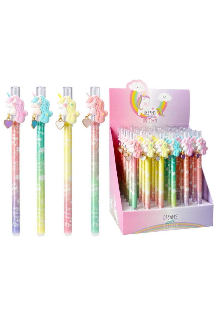 Długopis STARPAK Unicorn ścieralny mix