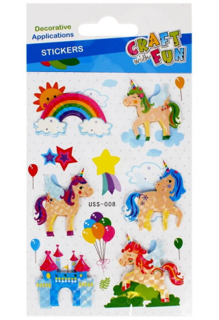 Naklejki dekoracyjne CRAFT WITH FUN Unicorn 3D