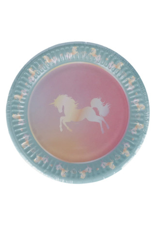 Talerzyki papierowe ARPEX Jednorożec 8szt.