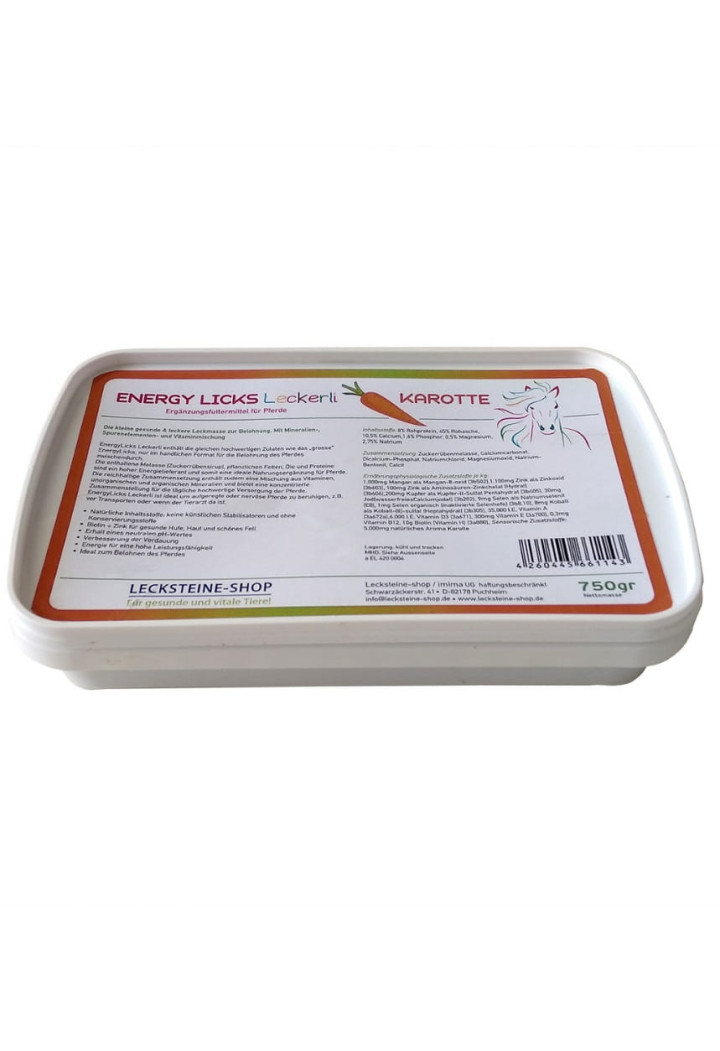 Lizawka melasowa ENERGY LICKS Marchewkowa 750g