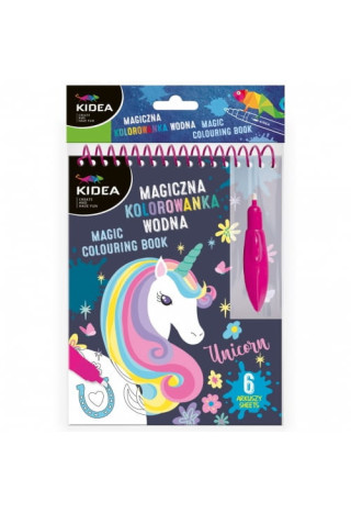Malowanka wodna KIDEA MagicColouringBook + pisak