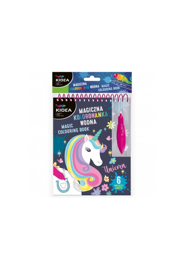 Malowanka wodna KIDEA MagicColouringBook + pisak