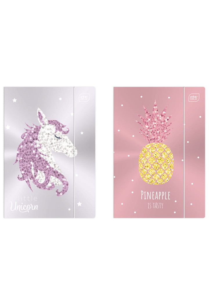 Teczka z gumką INTERDRUK Metalic Shine A4