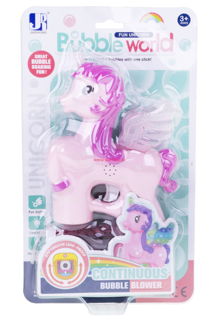 Pistolet Bańki Mydlane JIADIHONG Jednorożec