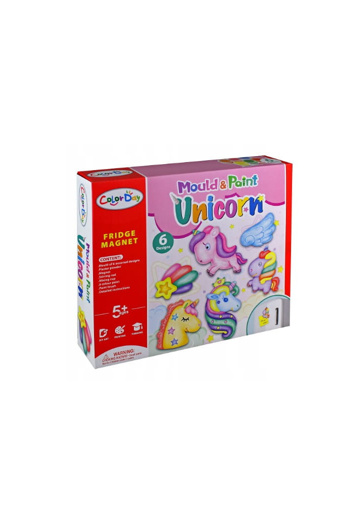 Zestaw kreatywny HIPO Gipsowe Magnesy Jednorożec