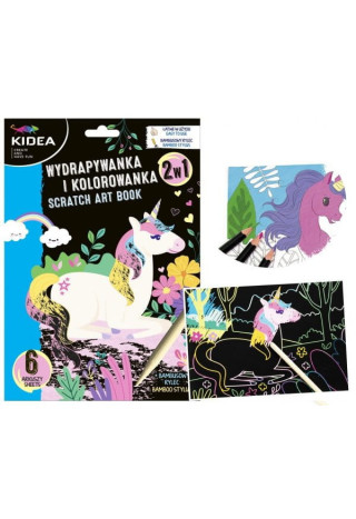 Wydrapywanka KIDEA Unicorn + malowanka
