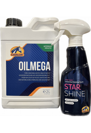 Olej dla koni CAVALOR OilMega 2000ml+StarShine250