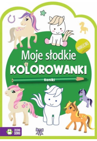 Malowanka ZIELONA SOWA Koniki + naklejki 516084