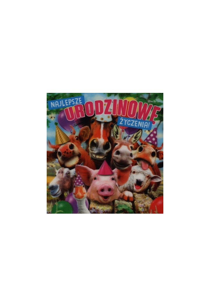 Karnet urodzinowy 3d z kopertą DRAGON Zwierzęta