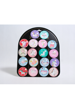 Magnes na lodówkę MIDEX Jednorożec okrągły mix