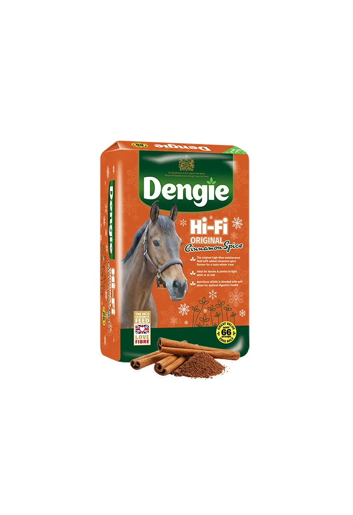 Sieczka DENGIE Hi Fi Cinnamon niskokaloryczna 20kg | Sklep jeździecki Horse-Trade.pl