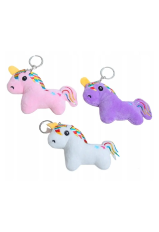 Brelok MIDEX UnicornRainbow pluszowy 12cm mix