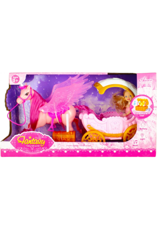 Zabawka MEGACREATIVE Kareta z lalką 42x23x14