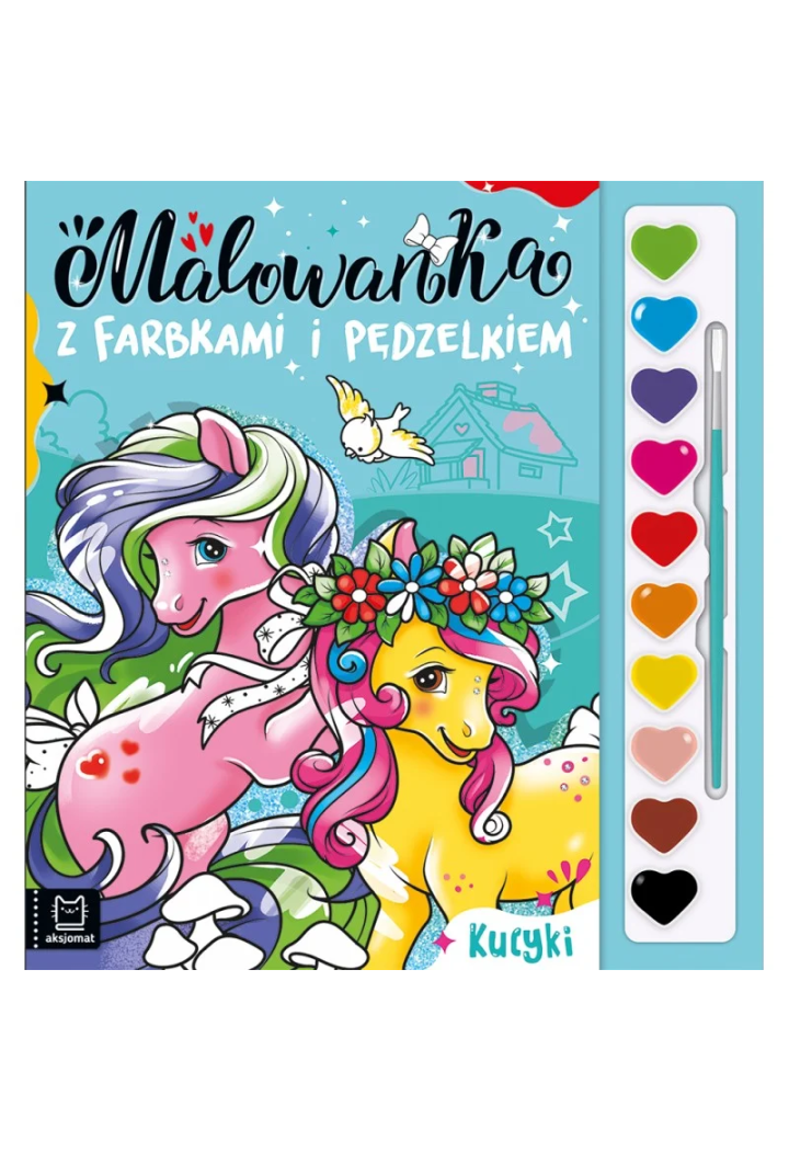 Malowanka AKSJOMAT Kucyki Farbki i Pędzel