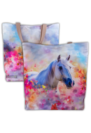 Torba na ramię GRYZE White horse pink 06 46x50