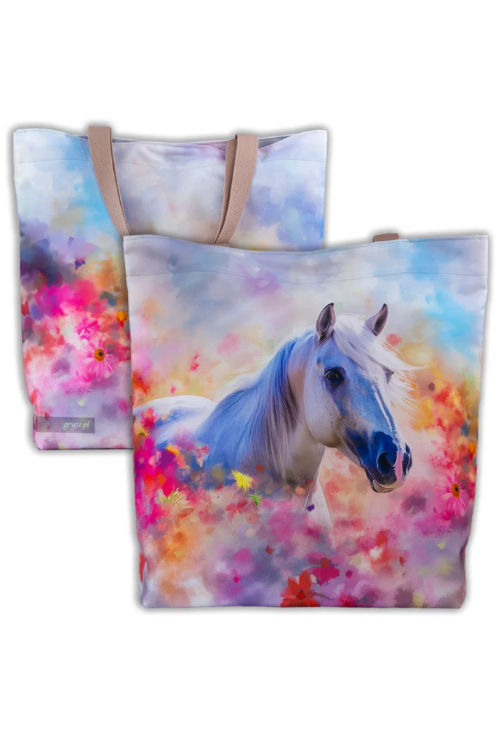 Torba na ramię GRYZE White horse pink 06 46x50