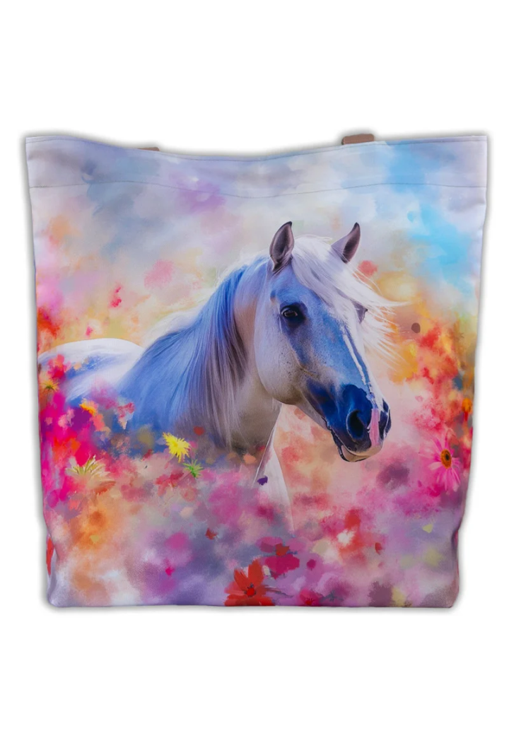 Torba na ramię GRYZE White horse pink 06 46x50