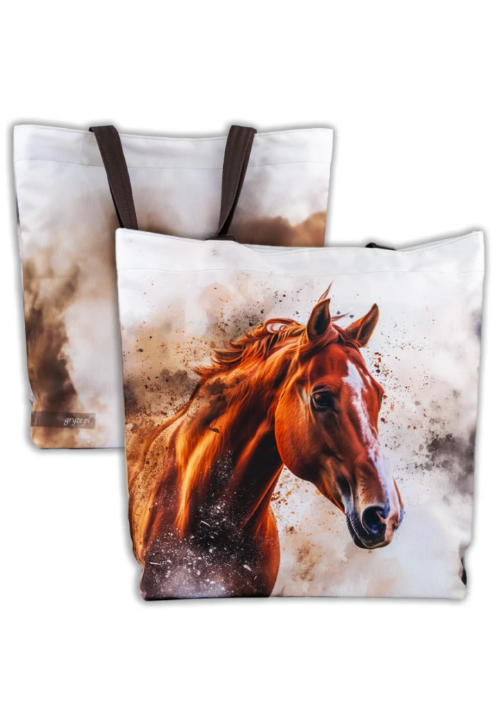 Torba na ramię GRYZE Chestnut horse white 09 46x50