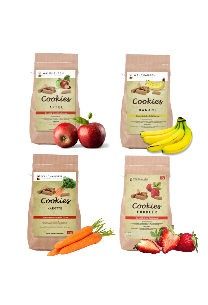 SMAKOŁYKI DLA KONIA zestaw MIX 4kg przysmaków dla koni WALDHAUSEN Cookies