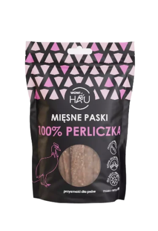 Smaczki dla psa WOW!PETS Paski Perliczka 120g