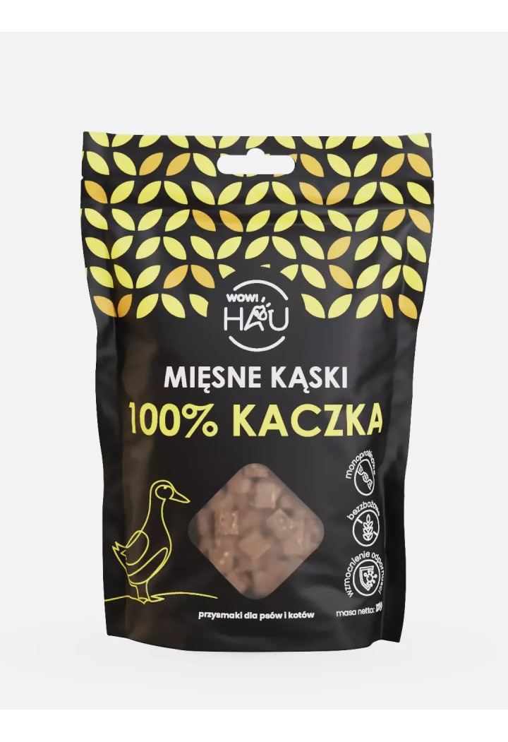 Smaczki dla psa WOW!PETS Kąski Kaczka 120g