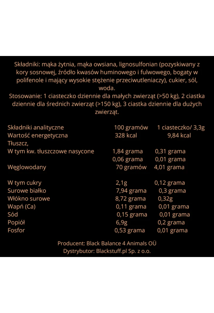 Supl.na wrzody BLACK STUFF BlackBalanceCookie 300g