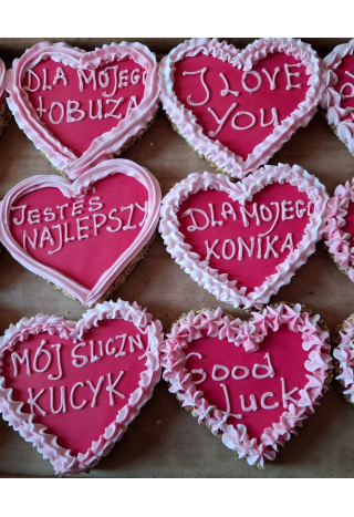 Ciastko PAKA DLA RUMAKA Serce z Napisami