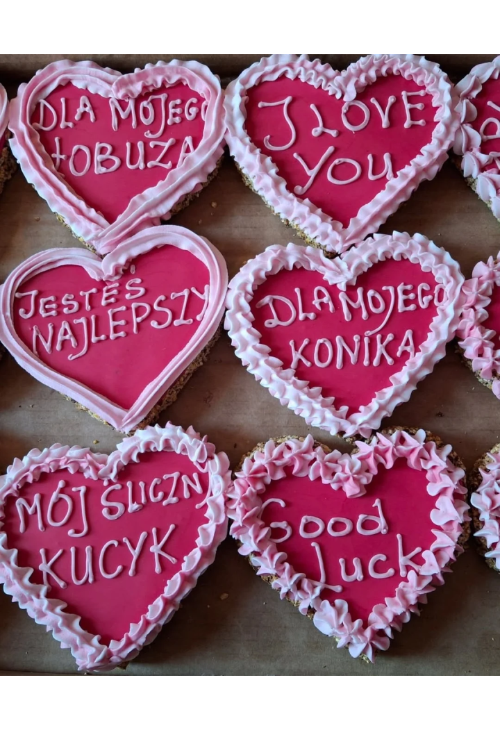 Ciastko PAKA DLA RUMAKA Serce z Napisami