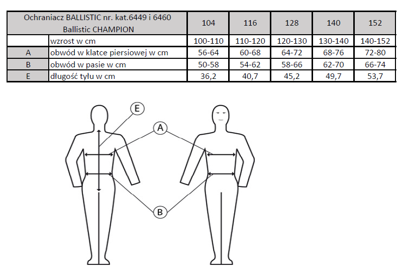 Kamizelka ochronna KOMPERDELL BallChampionJunior