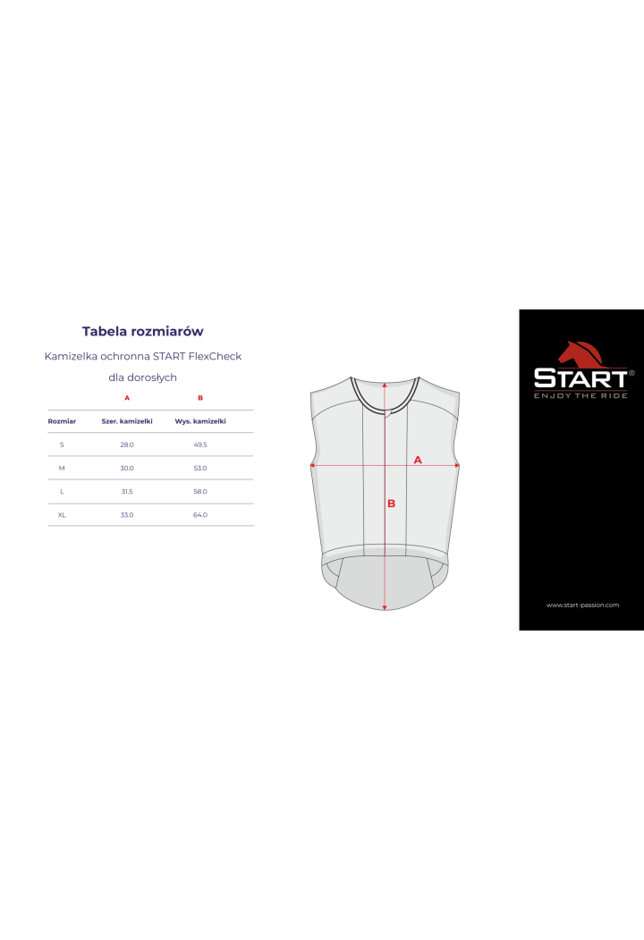Kamizelka ochronna jeździecka START FlexCheck dla dorosłych | Sklep jeździecki Horse-Trade.pl