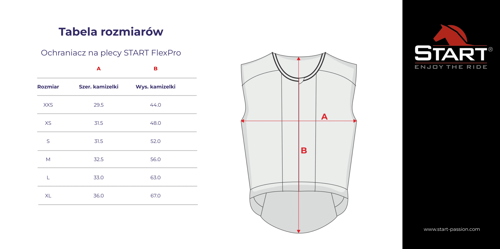 Ochraniacz na plecy START FlexPro dla dorosłych | Sklep jeździecki Horse-Trade.pl