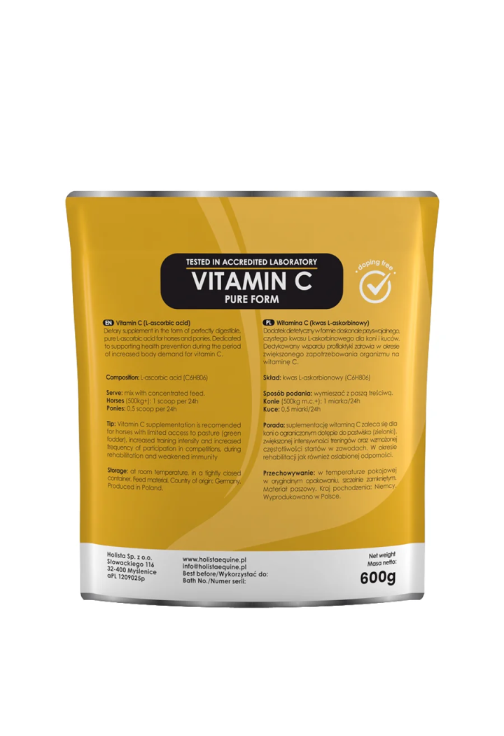Suplement HOLISTA Vitamin C Pure 600g