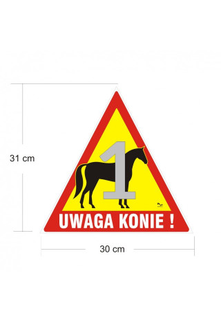 Naklejka na koniowóz DO STAJNI odblaskowa wzór 03