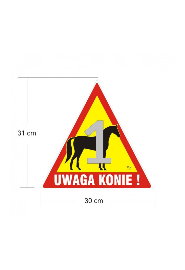 Naklejka na koniowóz DO STAJNI odblaskowa wzór 03