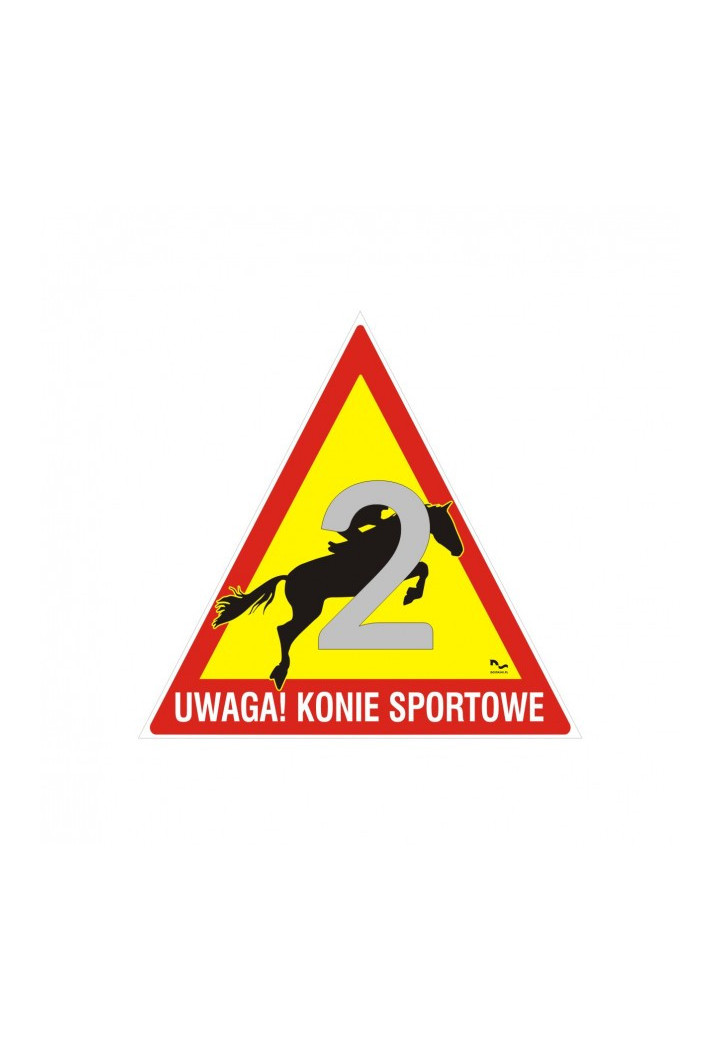 Naklejka na koniowóz DO STAJNI odblaskowa wzór 01