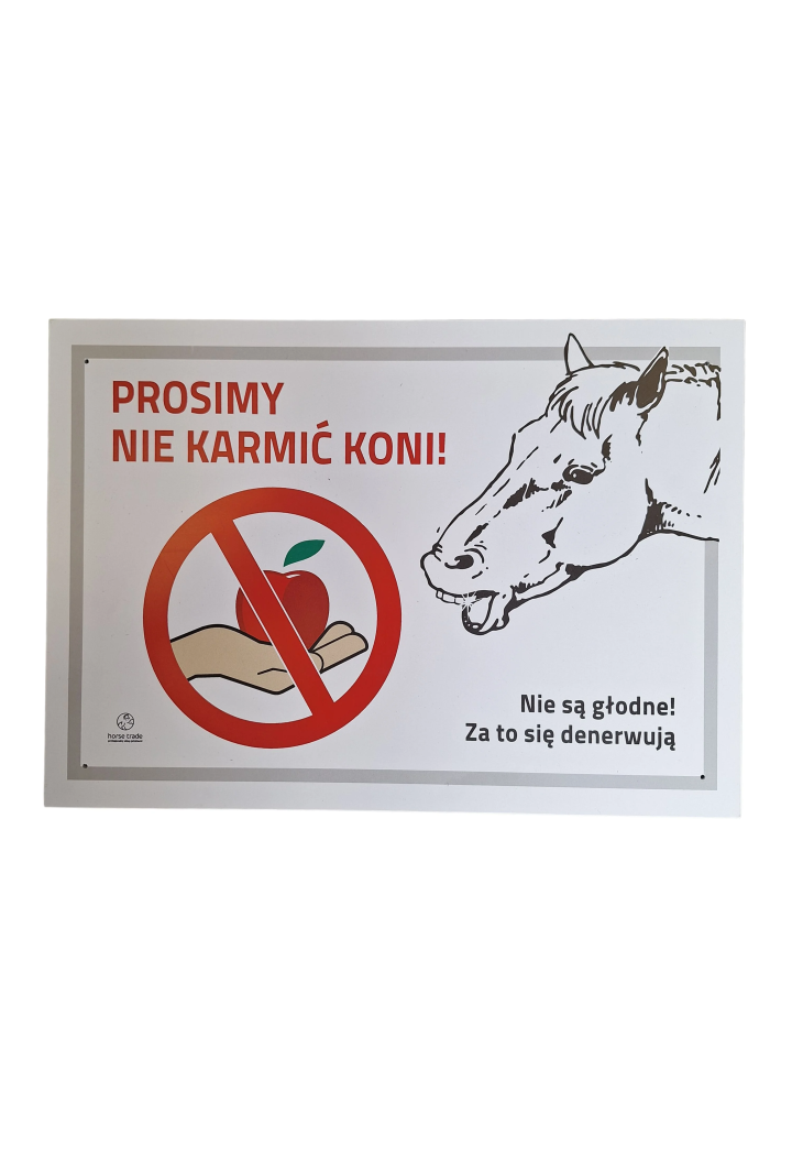 Tabliczka DO STAJNI wzór11 Prosimy nie karmić koni