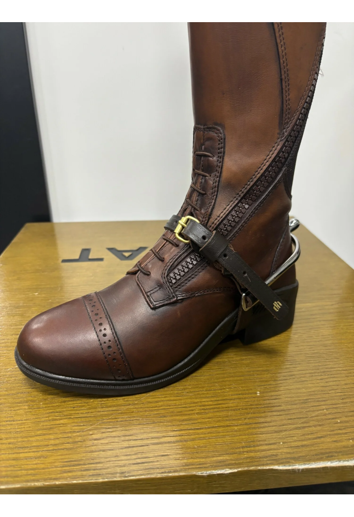 Paski DINGO do ostróg skórzane okucia mosiądź