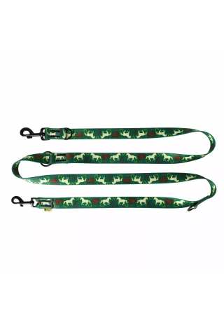 Smycz przepinana DINGO City Horse green 3X220cm