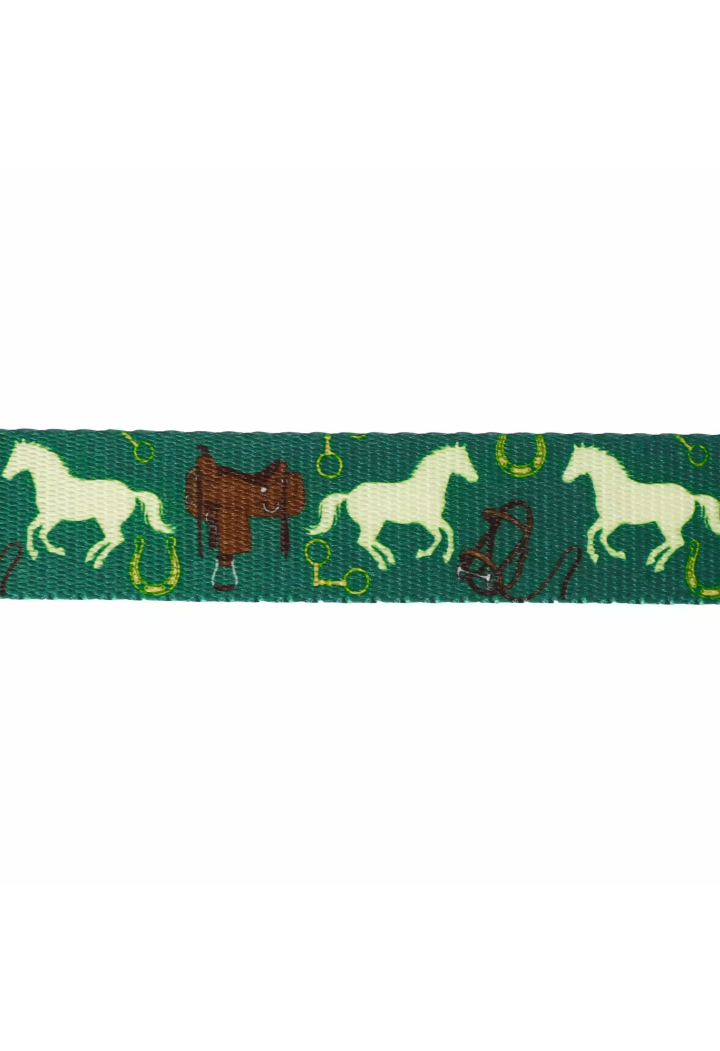 Smycz przepinana DINGO City Horse green 3X220cm