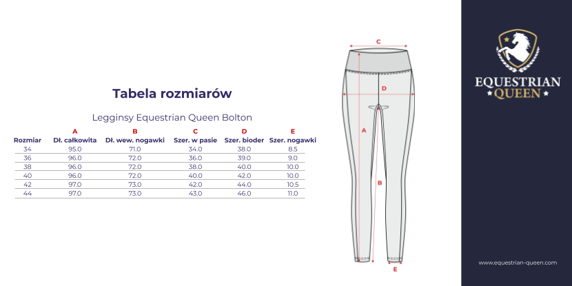 Legginsy equestrian queen bolton | Sklep jeździecki Horse Trade.pl